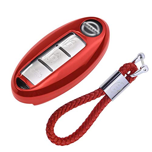 kaser Funda de Silicona para Llave Nissan Keyless – Cover Carcasa de TPU Cromo Suave para Nissan Qashqai Juke X-Trail Micra Murano Protección Llaveros Mando a Distancia (Rojo) kaser Funda de Silicona para Llave Nissan Keyless – Cover Carcasa de TPU Cromo Suave para Nissan Qashqai Juke X-Trail Micra Murano Protección Llaveros Mando a Distancia (Rojo)
