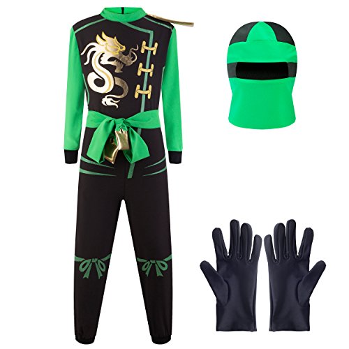 Katara Disfraz de Ninja Dragón para Niño Carnaval, Cosplay, color verde lloyd, Talla M (6-8 años) (1771) , color/modelo surtido Katara Disfraz de Ninja Dragón para Niño Carnaval, Cosplay, color verde lloyd, Talla M (6-8 años) (1771) , color/modelo surtido