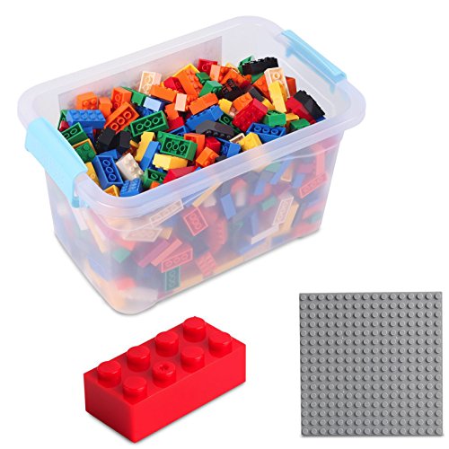 Katara Juego De 520 Ladrillos Creativos En Caja Con Placa De Construcción 100% Compatibles Con Lego Classic, Sluban, Papimax, Q-bricks, Multicolor (1827) , color/modelo surtido Katara Juego De 520 Ladrillos Creativos En Caja Con Placa De Construcción 100% Compatibles Con Lego Classic, Sluban, Papimax, Q-bricks, Multicolor (1827) , color/modelo surtido