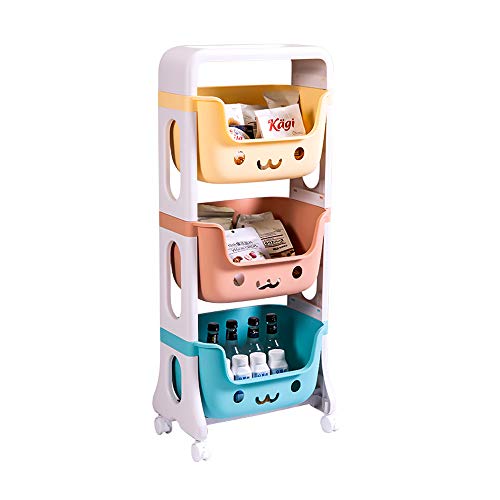 Kertou Estantería para Juguetes Estantería Infantil con Cajas Estantería y Almacenamiento para Niños Organizador de Libros y Juguetes de 3 Niveles Kertou Estantería para Juguetes Estantería Infantil con Cajas Estantería y Almacenamiento para Niños Organizador de Libros y Juguetes de 3 Niveles