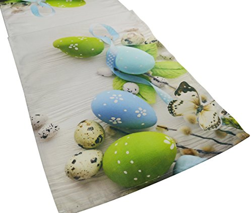khevga de Pascua decoración camino de mesa de decoración mesa de Pascua Pascua Multicolor bedruck 40 x 150