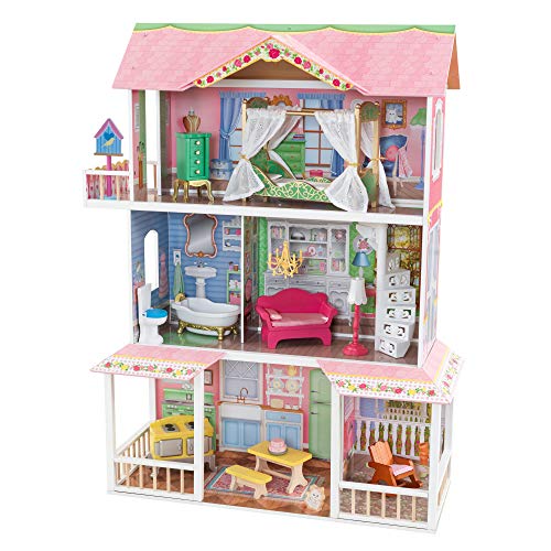 KidKraft- Sweet Savannah Casa de muñecos de madera con muebles y accesorios incluidos, 3 pisos, para muñecos de 30 cm (65851) KidKraft- Sweet Savannah Casa de muñecos de madera con muebles y accesorios incluidos, 3 pisos, para muñecos de 30 cm (65851)