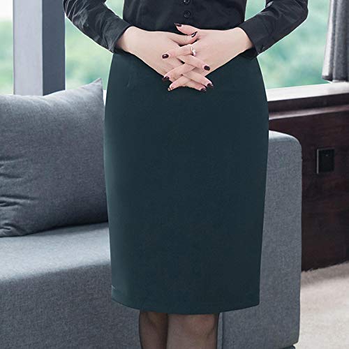 Kilts Skirt Elegant Women's Pencil Skirt OL Style Plus Size High Waist Knee Length Work Office Bodycon Skirt 4XL Green