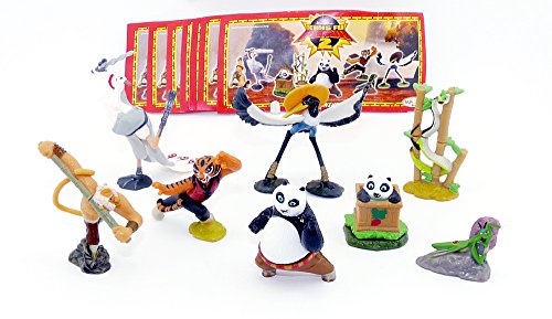 Kinder Überraschung Juego de 8 figuras de Kung Fu Panda 2 con todos los folletos (juegos completos).
