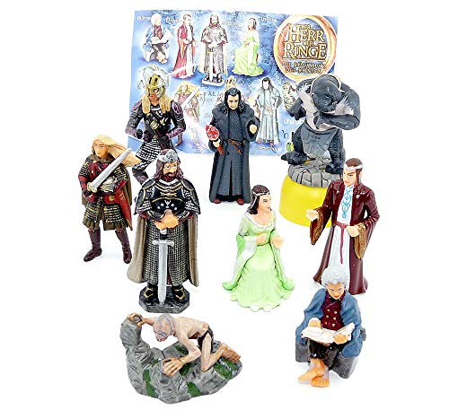 Kinder Überraschung, Las 9 figuras del Señor de los Anillos III con un BPZ (juego completo). Kinder Überraschung, Las 9 figuras del Señor de los Anillos III con un BPZ (juego completo).