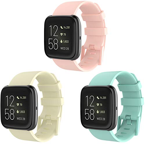 KingAcc Correa para Fitbit Versa 2, Silicona Suave Pulsera de Respueto con Hebilla de Metal Compatible con Fitbit Versa/Versa 2/Versa Lite smartwatch KingAcc Correa para Fitbit Versa 2, Silicona Suave Pulsera de Respueto con Hebilla de Metal Compatible con Fitbit Versa/Versa 2/Versa Lite smartwatch