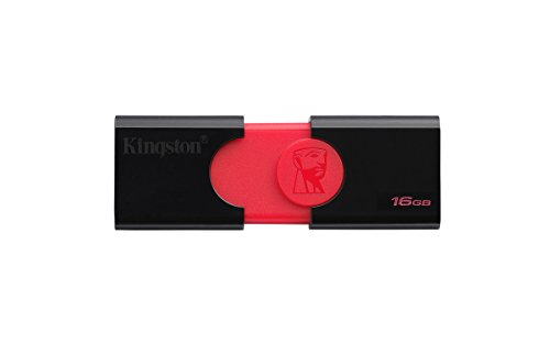 Kingston DataTraveler 106 (DT106/16GB) USB 3.0, Memoria Flash, 16 GB, Negro y Rojo