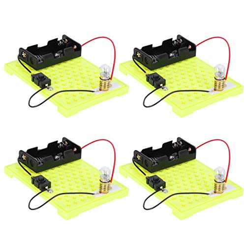Kit de circuito de bricolaje, experimento de circuito de aumento de creatividad, 4 juegos de plástico para estudiantes y niños Kit de circuito de bricolaje, experimento de circuito de aumento de creatividad, 4 juegos de plástico para estudiantes y niños