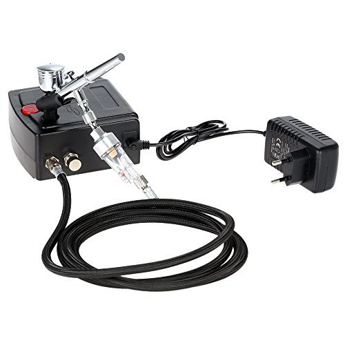KKmoon 100-240V Aerógrafo Compresor Profesional Juego de compresor de Aire de Pistola, Pintura artística/Arte de uñas/artesanía/Pistola de pulverización Modelo KKmoon 100-240V Aerógrafo Compresor Profesional Juego de compresor de Aire de Pistola, Pintura artística/Arte de uñas/artesanía/Pistola de pulverización Modelo