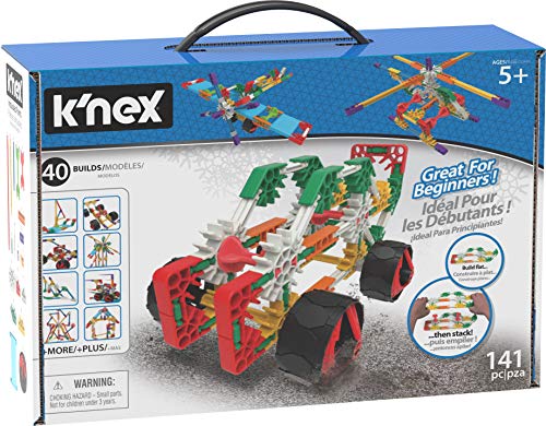 K'Nex Beginner 40 Model Set-141 Parts-Ages 5 & Up-Creative Building Toy, Multi Juego de construcción, multicolor (15210) , color/modelo surtido