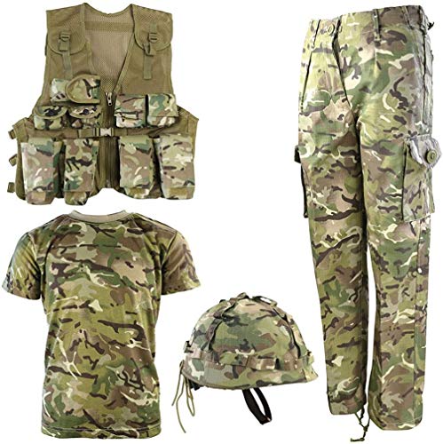 Kombat UK de los niños BTP No1 ejército Combo Set, Infantil, Color British Terrain Pattern, tamaño 7-8 años