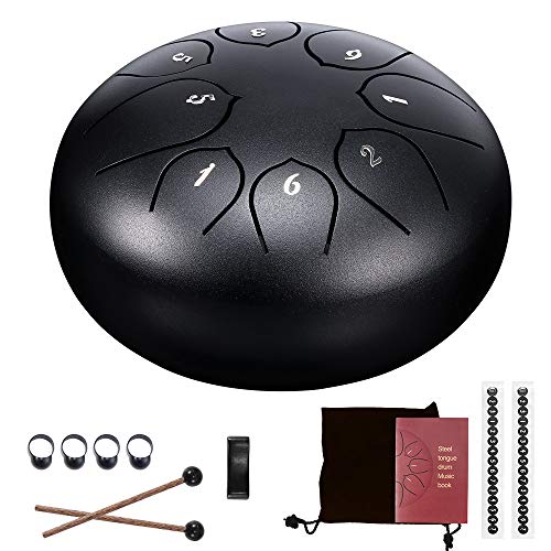 Konesky Tambor De Lengüeta De Acero Juego De Instrumentos De Batería Etérea De Percusión Sintonizada De 6 Pulgadas Y 8 Pulgadas Con Bolsa De Transporte, 2 Baquetas, Libro De Tutoriales, 4 Púas Konesky Tambor De Lengüeta De Acero Juego De Instrumentos De Batería Etérea De Percusión Sintonizada De 6 Pulgadas Y 8 Pulgadas Con Bolsa De Transporte, 2 Baquetas, Libro De Tutoriales, 4 Púas