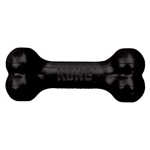 KONG - Extreme Goodie Bone - Hueso para Perro de Caucho, mandíbulas potentes, Negro - para Perros Medianos KONG - Extreme Goodie Bone - Hueso para Perro de Caucho, mandíbulas potentes, Negro - para Perros Medianos