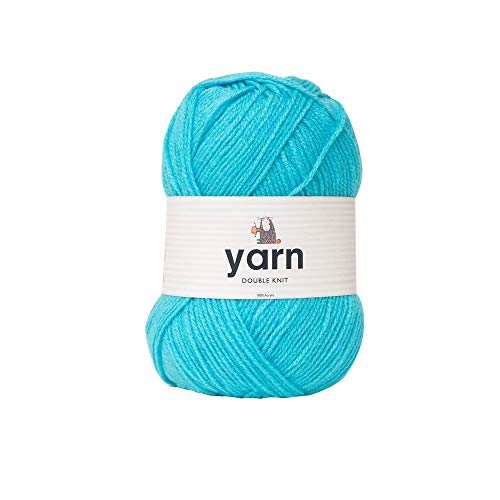 Korbond Double-Knit Acrylic Hilo de Punto Doble, 100g, 100% acrílico, Azul (Aqua), 100 g Korbond Double-Knit Acrylic Hilo de Punto Doble, 100g, 100% acrílico, Azul (Aqua), 100 g