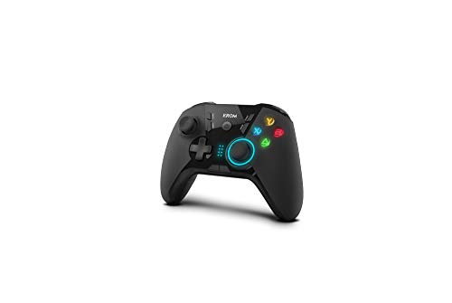 Krom KLOUD - NXKROMKLD - Gamepad alambrico, diseñado para competicion, palancas traseras configurables, D-PAD o entrada de X/Y AXYS, compatible con PC, Switch, android e IOS