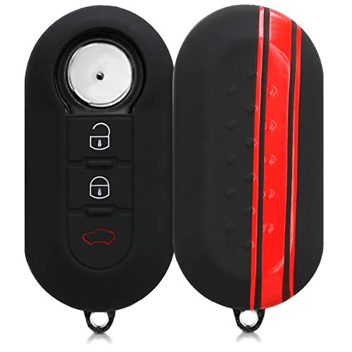 kwmobile Funda Compatible con Fiat Lancia Llave de Coche Plegable de 3 Botones - Carcasa Protectora Suave de Silicona - Rally kwmobile Funda Compatible con Fiat Lancia Llave de Coche Plegable de 3 Botones - Carcasa Protectora Suave de Silicona - Rally