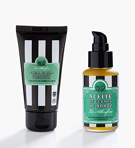 La Albufera - aceite de germen de arroz + crema facial - Aceite puro, naturales, veganos, prensados en frió, hidratantes para la piel sin OGM con aceite de germen de arroz La Albufera - aceite de germen de arroz + crema facial - Aceite puro, naturales, veganos, prensados en frió, hidratantes para la piel sin OGM con aceite de germen de arroz