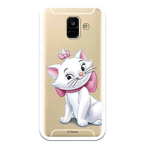 LA CASA DE LAS CARCASAS Funda Oficial Disney Marie Silueta Transparente para Samsung Galaxy A6 2018 - Los Aristogatos