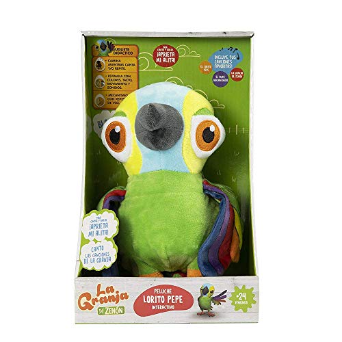 La Granja de Zenón - Peluche Interactivo Lorito Pepe La Granja de Zenón - Peluche Interactivo Lorito Pepe