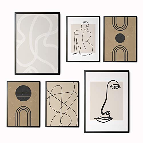 Láminas Decorativas para salón, Comedor, habitación, Dormitorio, Pasillo. Set de 6 Posters Modernos DIN A3 y DIN A4. Sin Marco. Arte Abstracto. Láminas Decorativas para salón, Comedor, habitación, Dormitorio, Pasillo. Set de 6 Posters Modernos DIN A3 y DIN A4. Sin Marco. Arte Abstracto.