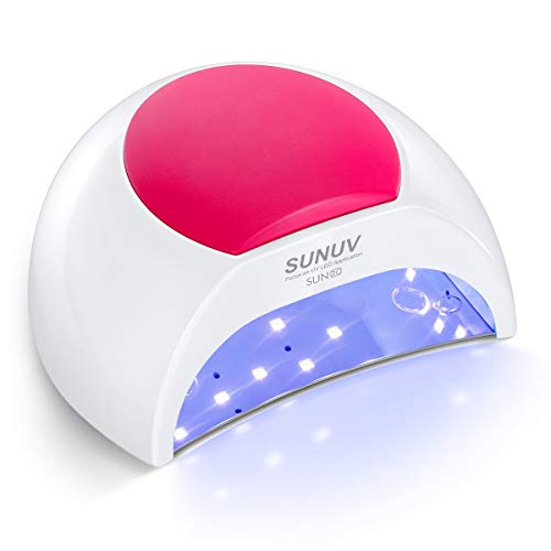 Lámpara Secadora de Uñas, SUNUV Profesional LED UV Lampara Uñas de Gel, Curado Luz en 4 modos para tiempo 10s, 30s, 60s y 90s Lámpara Secadora de Uñas, SUNUV Profesional LED UV Lampara Uñas de Gel, Curado Luz en 4 modos para tiempo 10s, 30s, 60s y 90s