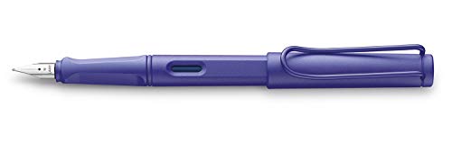 LAMY Safari Candy 021 – Pluma estilográfica moderna en color violeta con mango ergonómico y diseño atemporal – pluma M – Modelo especial
