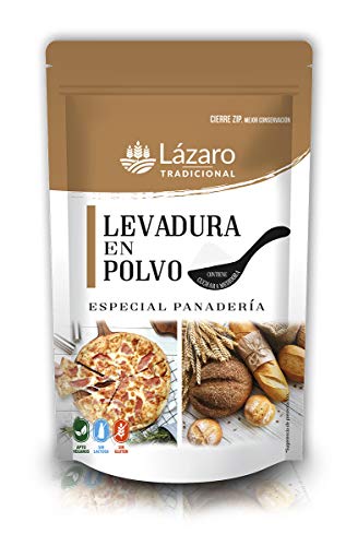 Lázaro Levadura Especial Panadería 100g, Bolsa con cierre ZIP para su perfecta conservación, contiene cucharilla medidora.