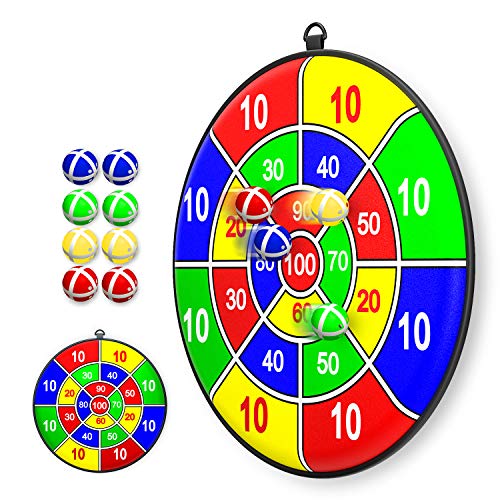 Lbsel Tema de fiesta de Navidad Juego para niños Dart Board con 8 bolas Juegos de mesa para niños Toy-Safe Dart Game-regalo para niños elección de juego interior al aire libre-13.8 Inches (35cm)