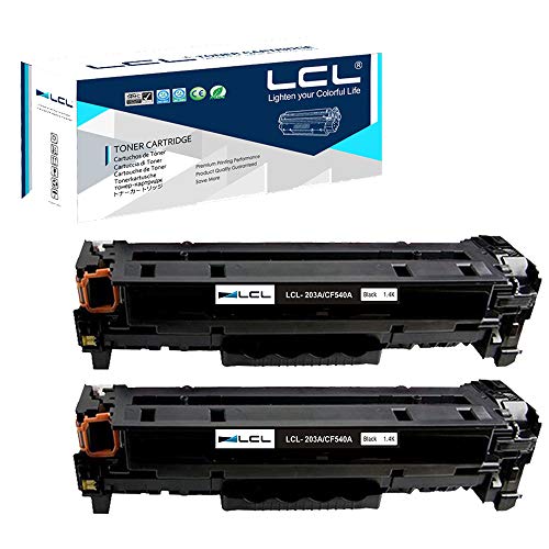 LCL Compatible Cartucho de tóner 203A CF540A (2 Negro) Reemplazo para HP Color Laserjet Pro M254dw/254NW,Laser Jet Pro MFP M281dw/M281CDW/M281FDW/M280NW HP Color Laserjet Pro M254dn/M281fdn 1400Pág LCL Compatible Cartucho de tóner 203A CF540A (2 Negro) Reemplazo para HP Color Laserjet Pro M254dw/254NW,Laser Jet Pro MFP M281dw/M281CDW/M281FDW/M280NW HP Color Laserjet Pro M254dn/M281fdn 1400Pág