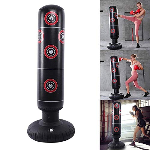 Leamer Saco de boxeo inflable para adultos y niños, 160 cm Leamer Saco de boxeo inflable para adultos y niños, 160 cm