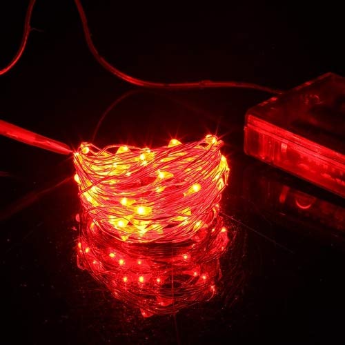 LED alambre de cobre plateado con pilas a prueba de agua LED luces navideñas fiesta de vacaciones cadena de luz A4 4m40 leds usb