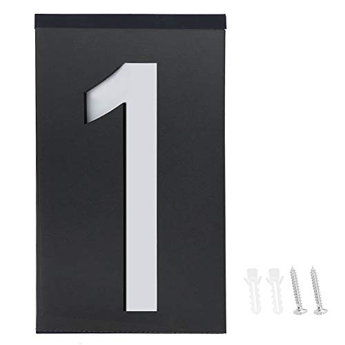 LED de Energía Solar para Exteriores, Luz de Señalización Numérica, Placa de Luces de Dirección de Puerta de la Tienda del Hotel de la Casa, Números para Casas(Number 1) LED de Energía Solar para Exteriores, Luz de Señalización Numérica, Placa de Luces de Dirección de Puerta de la Tienda del Hotel de la Casa, Números para Casas(Number 1)