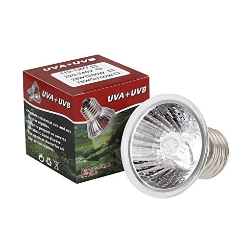 LEDGLE 25W Lámpara Tortugas de Agua, E27 UVB UVA Bombillas, Bombillas de Calor para Tortuga, Reptiles, Lagarto LEDGLE 25W Lámpara Tortugas de Agua, E27 UVB UVA Bombillas, Bombillas de Calor para Tortuga, Reptiles, Lagarto