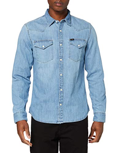 Lee Western Shirt Camisa, Frost Blue, XX-Large para Hombre Lee Western Shirt Camisa, Frost Blue, XX-Large para Hombre