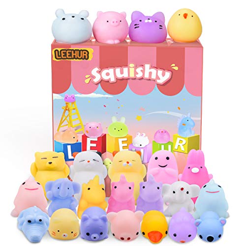 LeeHur Mini Juguete Squishy Juguetes Suave de Alivio de Estrés, Juguetes Curativos Divertidos para Niños y Adultos (20 Animales)