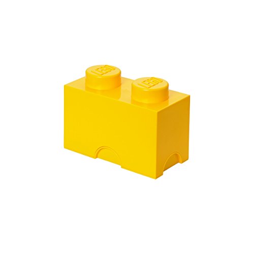 Lego 40021732 - Caja en forma de bloque de lego 2, color amarillo [importado de Alemania]