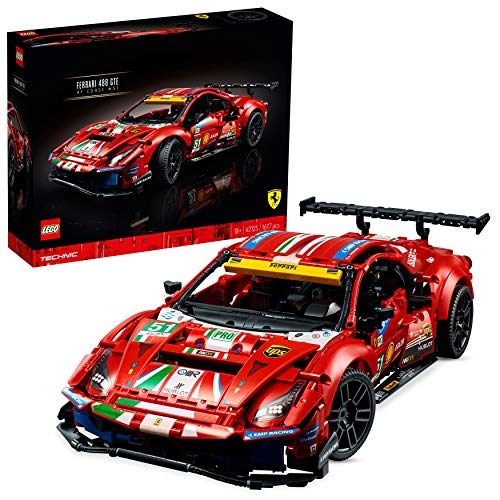 LEGO 42125 Technic Ferrari 488 GTE “AF Corse #51", Modelo de Coche de Carreras Exclusivo, Set para Adultos Coleccionable