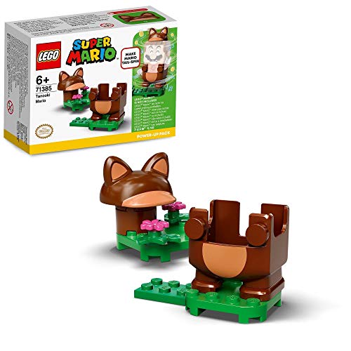 LEGO 71385 Super Mario Pack Potenciador: Mario Tanuki, Set de Expansión con Traje Interactivo