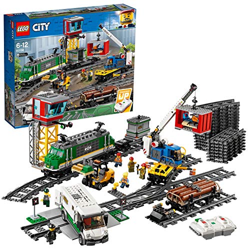 LEGO City 60198 Tren De Mercancías, Juguete con Motor y Control Remoto Bluetooth con 3 Vagones, Pistas y Accesorios para Niños a partir de 6 años LEGO City 60198 Tren De Mercancías, Juguete con Motor y Control Remoto Bluetooth con 3 Vagones, Pistas y Accesorios para Niños a partir de 6 años