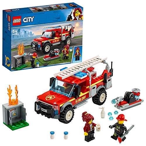 LEGO City Town - Camión de Intervención de la Jefa de Bomberos Vehículo de Juguete de construcción para Recrear Aventuras, incluye Minifiguras de los Bomberos, Novedad 2019 (60231)