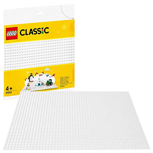 LEGO Classic - Base Blanca, Plancha de Color Blanco Compatible con las Piezas de LEGO, Base de 25 x 25 cm, Recomendado a Partir de 4 Años (11010) LEGO Classic - Base Blanca, Plancha de Color Blanco Compatible con las Piezas de LEGO, Base de 25 x 25 cm, Recomendado a Partir de 4 Años (11010)