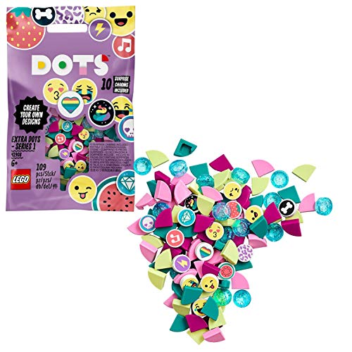 LEGO DOTS - Extra: Edición 1, bolsa con piezas decorativas para complementar los diseños, juguete creativo con nuevos diseños, incluye piezas de colores (41908) , color/modelo surtido