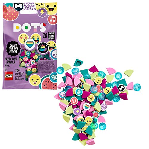LEGO DOTS - Extra: Edición 1, bolsa con piezas decorativas para complementar los diseños, juguete creativo con nuevos diseños, incluye piezas de colores (41908) , color/modelo surtido LEGO DOTS - Extra: Edición 1, bolsa con piezas decorativas para complementar los diseños, juguete creativo con nuevos diseños, incluye piezas de colores (41908) , color/modelo surtido