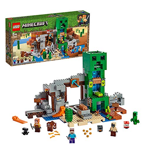LEGO Minecraft - La Mina de Creeper, Juguete de construcción de Refugio del Herrero, set inspirado en el videojuego, novedad 2019 (21155)