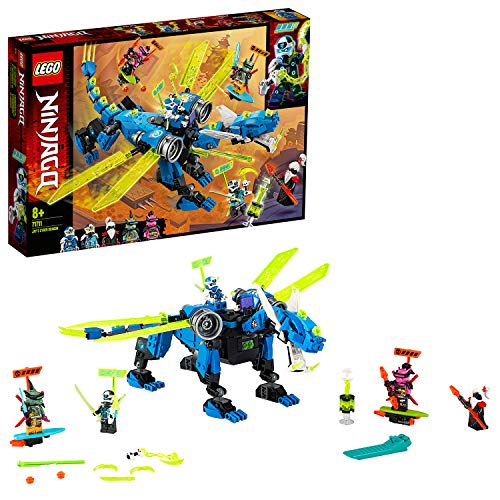 LEGO Ninjago - Ciberdragón de Jay, Set de Construcción con Minifiguras de Jay, Nya y Unagami, Juguete Inspirado en Prime Empire (71711)