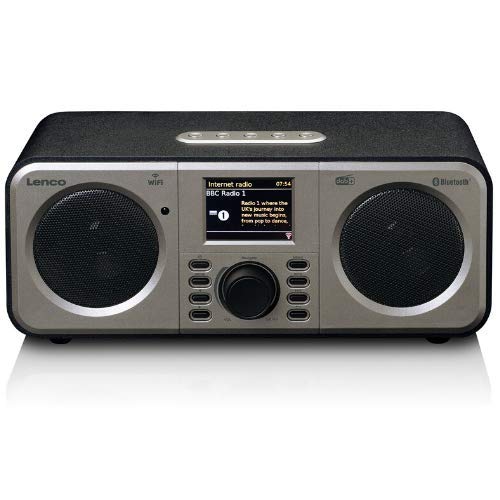 Lenco DIR-140 - Radio por Internet con W-LAN (Bluetooth y Wi-Fi, Radio Dab+ FM, Pantalla a Color de 2,4", función de Despertador, Control Mediante aplicación Undok, 2 x 3 W RMS), Color Negro Lenco DIR-140 - Radio por Internet con W-LAN (Bluetooth y Wi-Fi, Radio Dab+ FM, Pantalla a Color de 2,4", función de Despertador, Control Mediante aplicación Undok, 2 x 3 W RMS), Color Negro