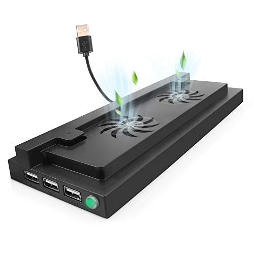 LeSB Vertical Dual Cooling Fan Stand Soporte USB Externo Montaje de Puertos para Xbox One S LeSB Vertical Dual Cooling Fan Stand Soporte USB Externo Montaje de Puertos para Xbox One S