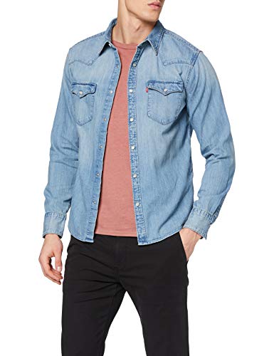 Levi's Barstow Western Standard Camisa, Blue (Red Cast Stone 0001), X-Large para Hombre Levi's Barstow Western Standard Camisa, Blue (Red Cast Stone 0001), X-Large para Hombre