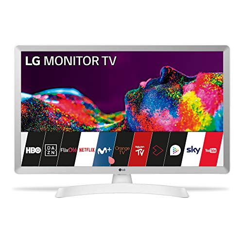 LG 28TN515S- WZ - Monitor Smart TV de 70 cm (28") con Pantalla LED HD (1366 x 768, 16:9, DVB-T2/C/S2, WiFi, 5 ms, 250 CD/m2, 5 M:1, Miracast, 10 W, 1 x HDMI 1.3, 1 x USB 2.0), Color Blanco