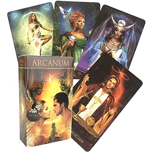 LHJY 78 Piezas Arcanum Tarot Cards, Juegos De Mesa De Cartas De Tarot para Fiestas Familiares